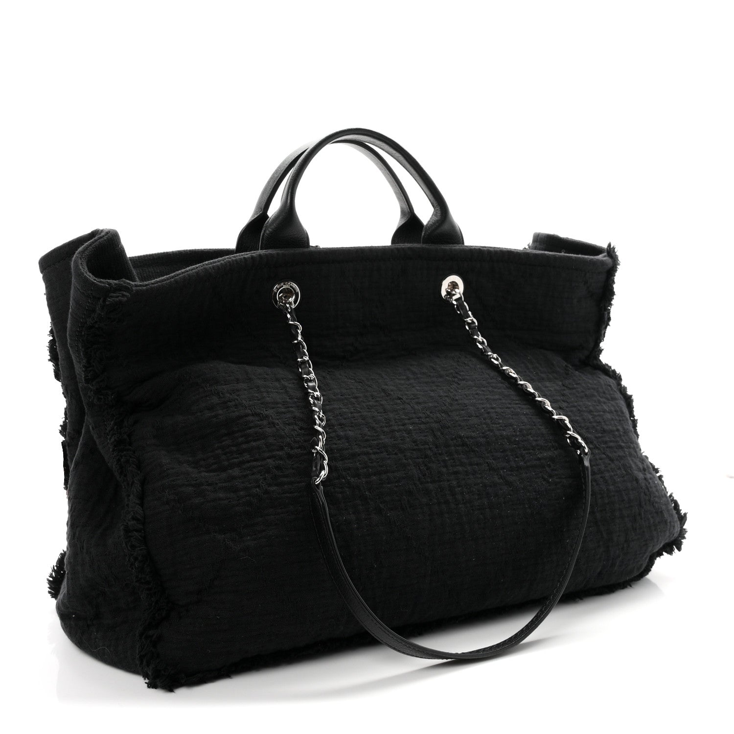 Chanel Canvas Extra Large Double Face Shopping Tote Black 3 of 10