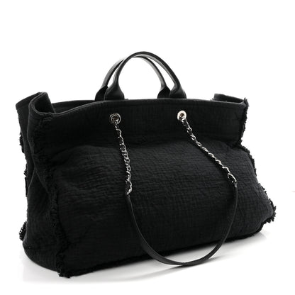 Chanel Canvas Extra Large Double Face Shopping Tote Black 3 of 10