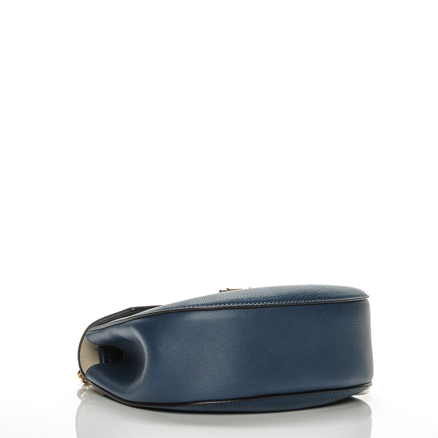 Goatskin Drew Shoulder Bag Denim Blue