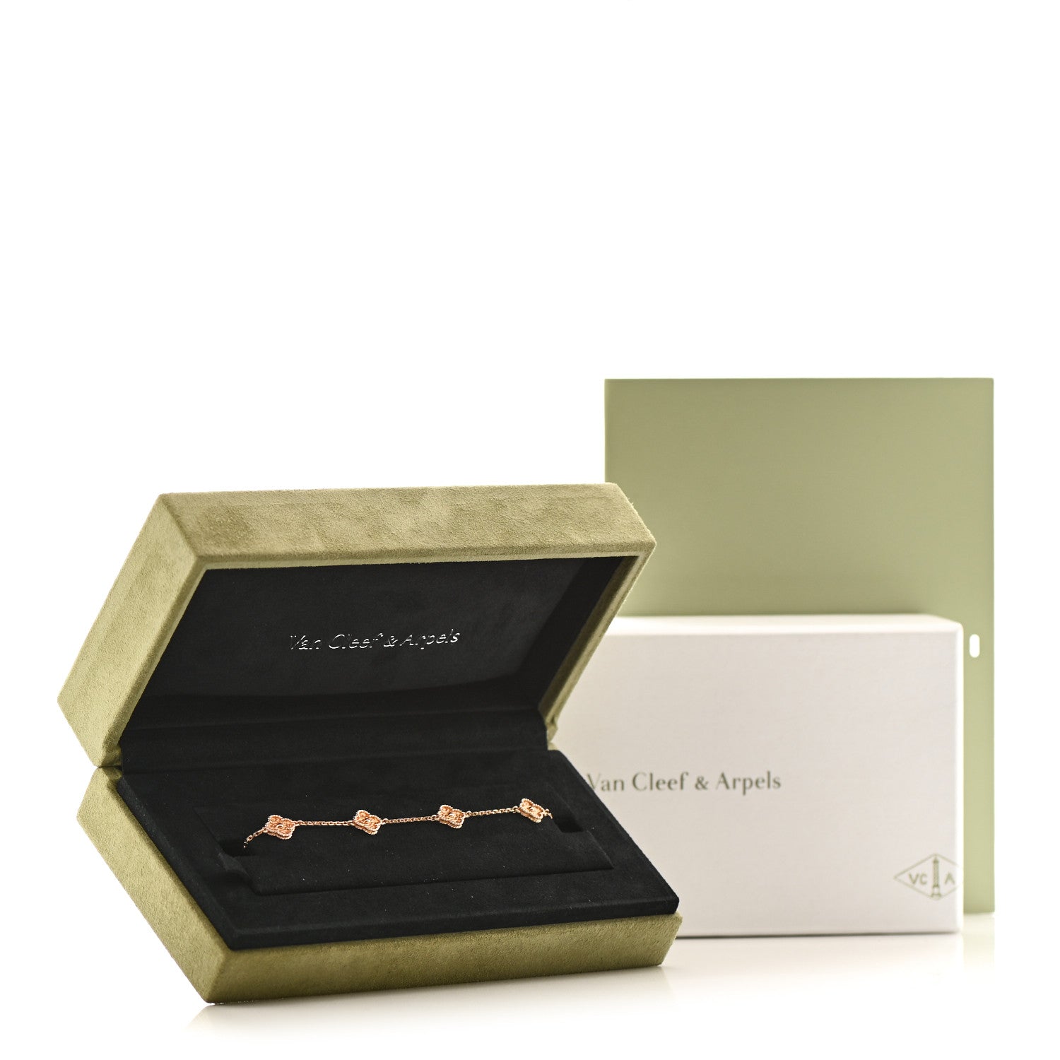 Van Cleef & Arpels 18K Rose Gold 6 Motifs Sweet Alhambra Bracelet 5 of 5