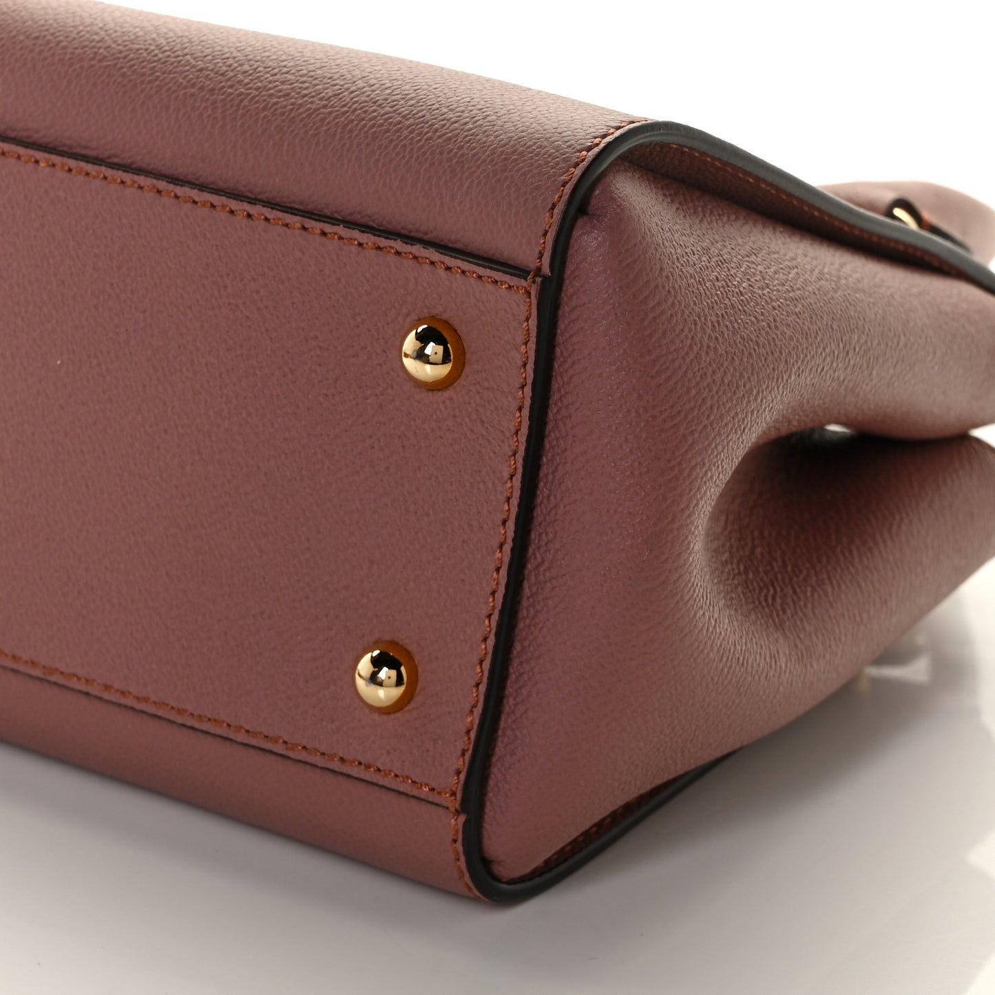 Soft Grain Calfskin Small Buckle Tote Dusty Pink