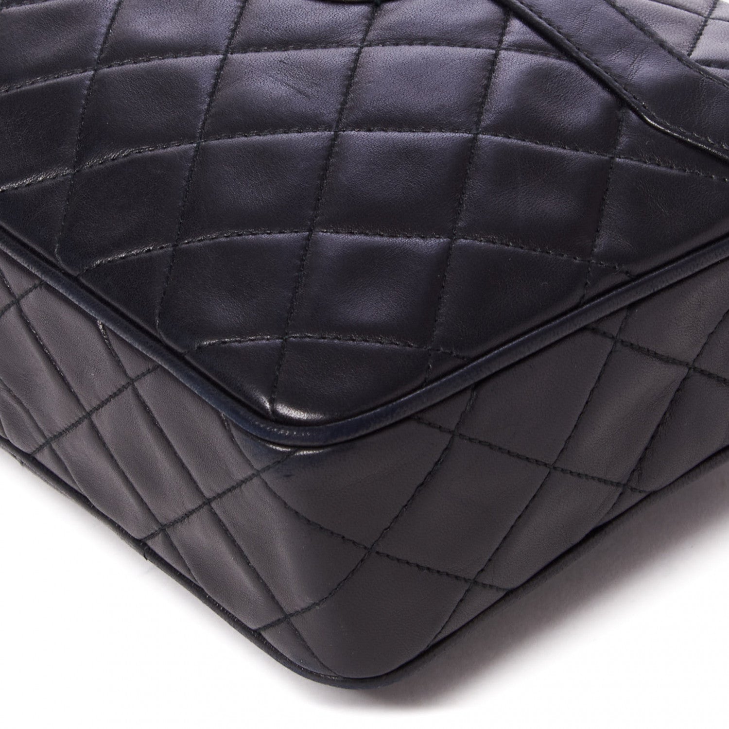 Chanel Lambskin Quilted CC Tassel Camera Case Black 7 of 10