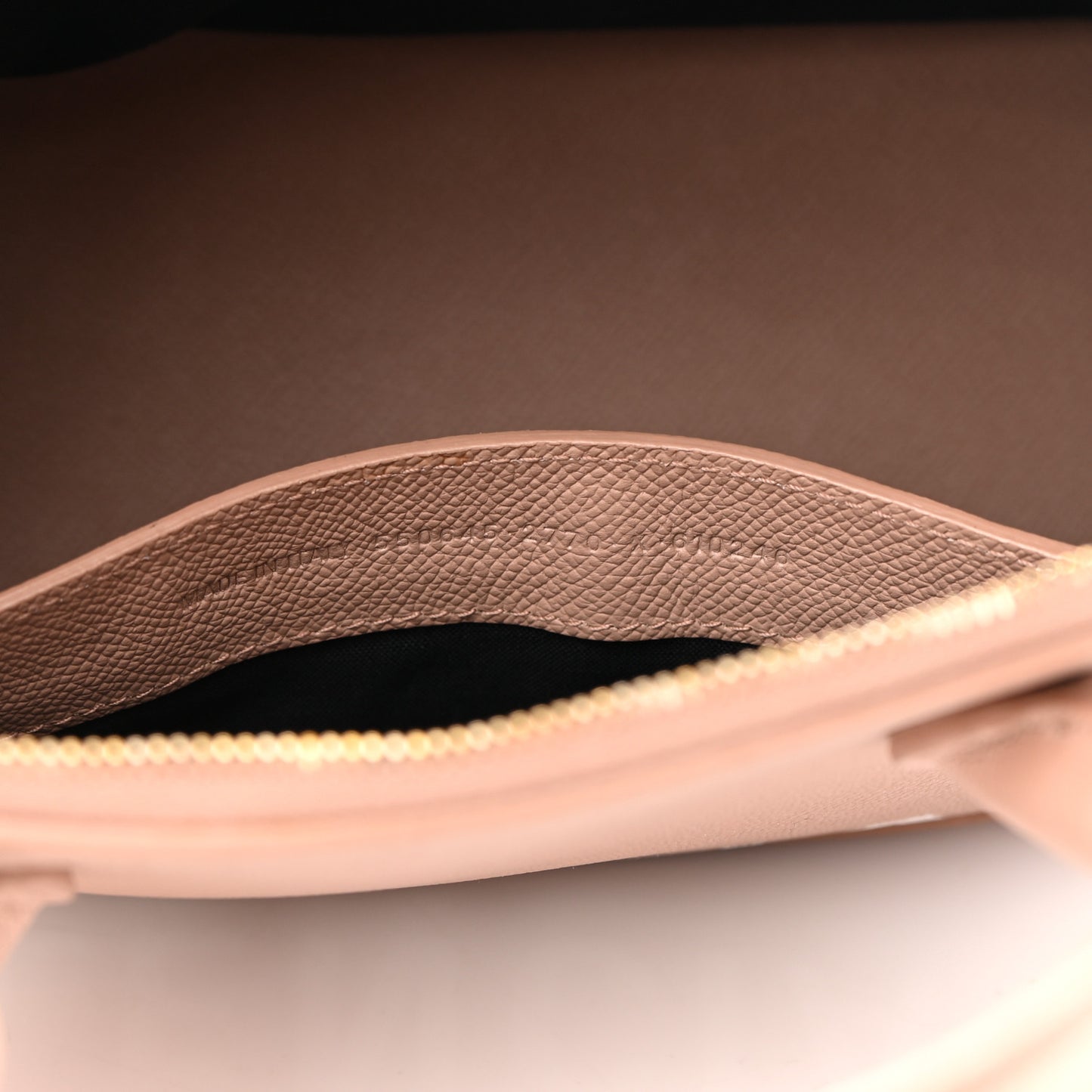 Grained Calfskin S Ville Top Handle Bag Beige Tapioca