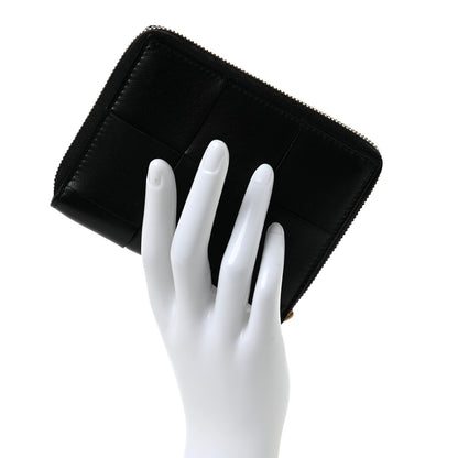 Bottega Veneta Nappa Maxi Intrecciato Zip Around Wallet Black 2 of 6