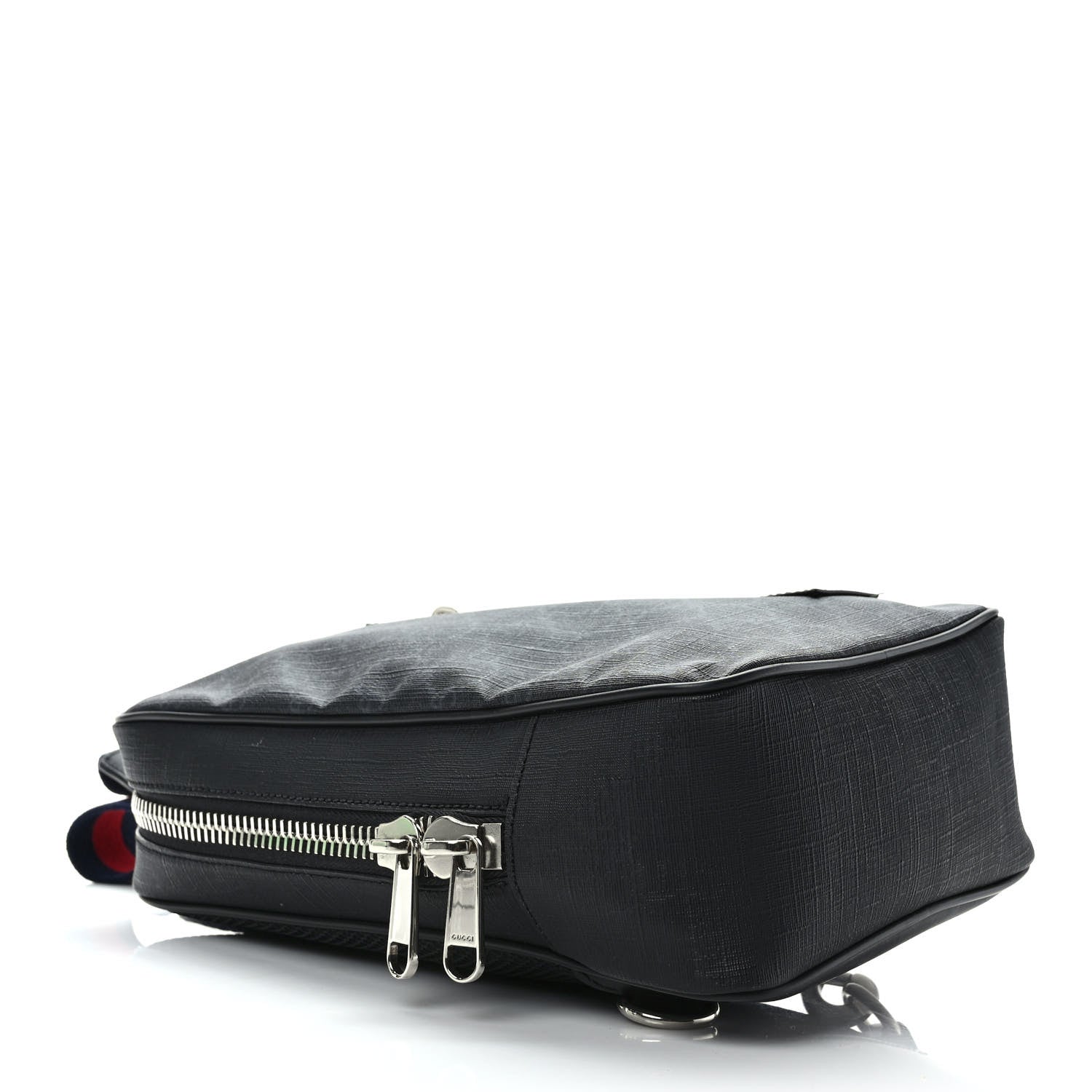 Gucci GG Supreme Monogram Web Belt Bag Black Grey 4 of 9