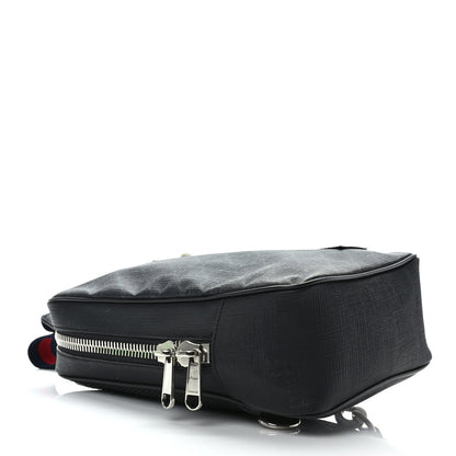 Gucci GG Supreme Monogram Web Belt Bag Black Grey 4 of 9