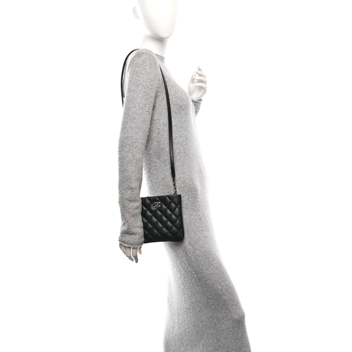 Chanel Lambskin Quilted Crossbody Bag Black 2 of 11