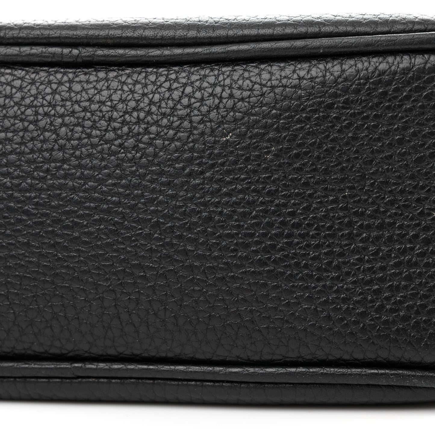 Pebbled Calfskin Small Soho Disco Bag Black