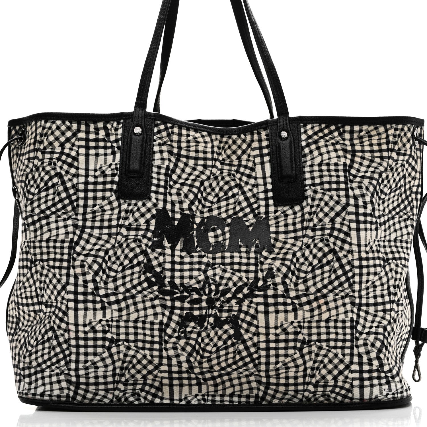 MCM Visetos Large Liz Reversible Shopper Tote Black 12 of 17