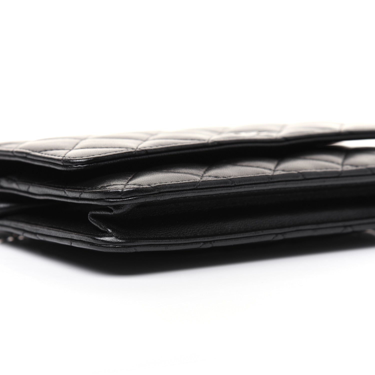 Chanel Lambskin Quilted Wallet On Chain WOC Black 6 of 17
