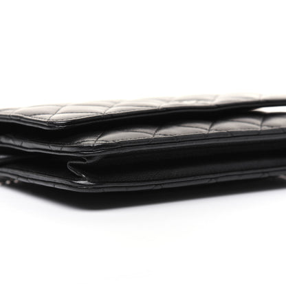 Chanel Lambskin Quilted Wallet On Chain WOC Black 6 of 17