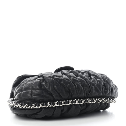 Chanel Washed Lambskin Quilted Medium Chain Around Messenger Black 4 of 10