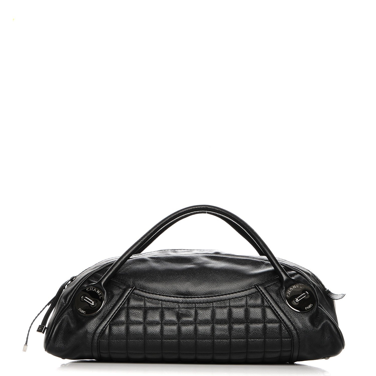 Chanel Caviar Square Quilted Dome Satchel Black 1 of 7
