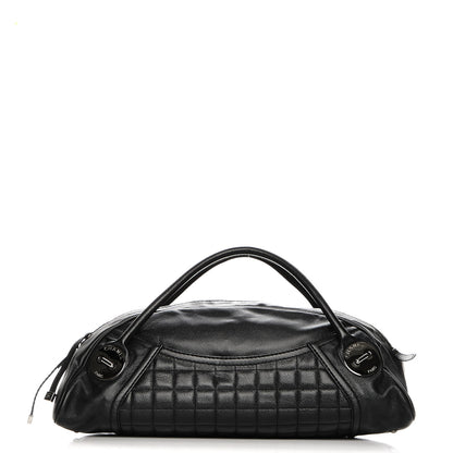 Chanel Caviar Square Quilted Dome Satchel Black 1 of 7