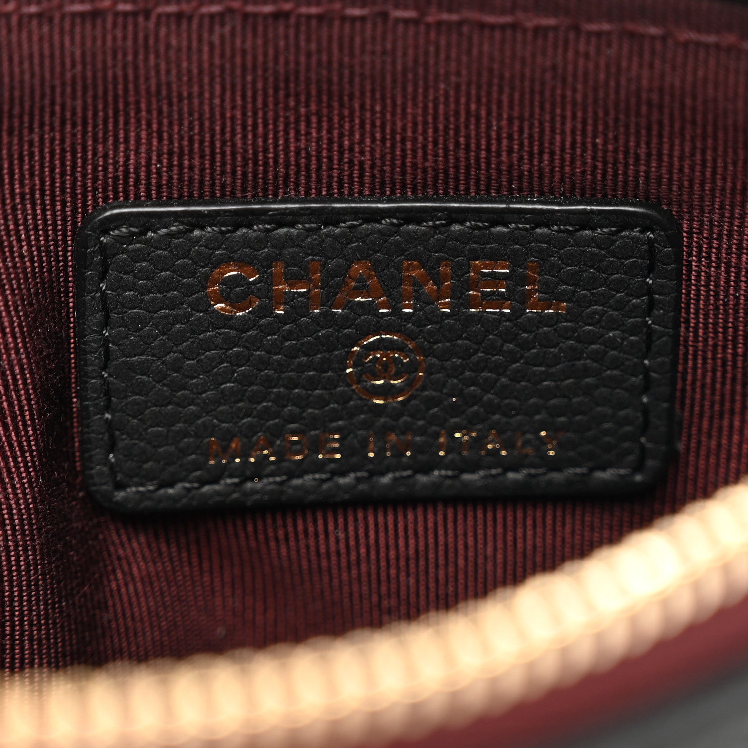 Chanel Caviar Chevron Quilted Small Cosmetic Case Black 6 of 8
