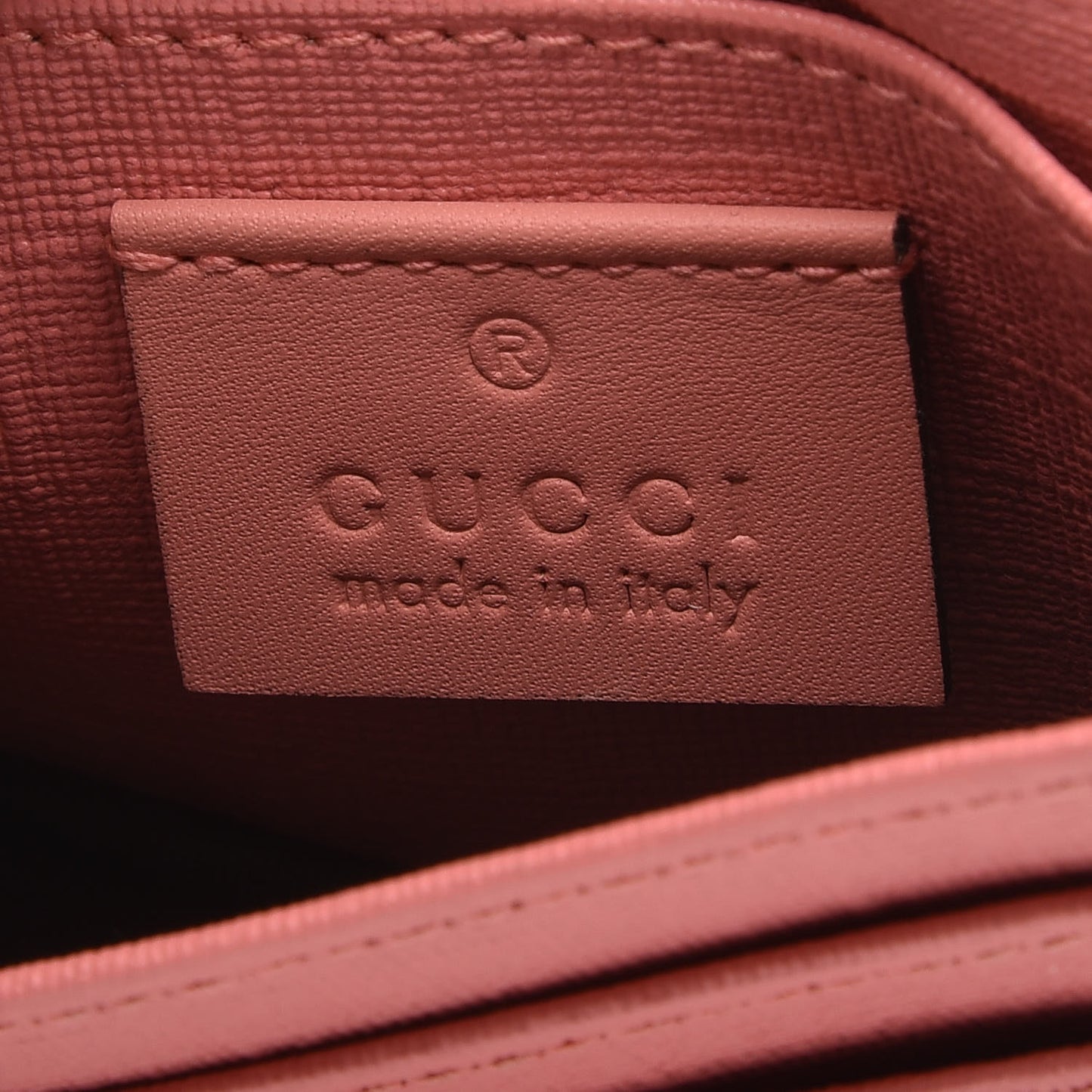 GG Supreme Monogram Face Embroidered Card Case Wallet Pink
