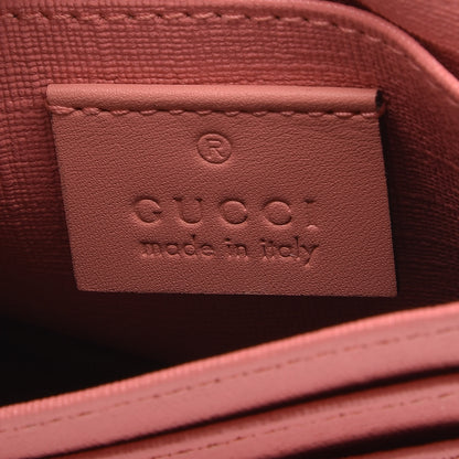 Gucci GG Supreme Monogram Face Embroidered Card Case Wallet Pink 6 of 8