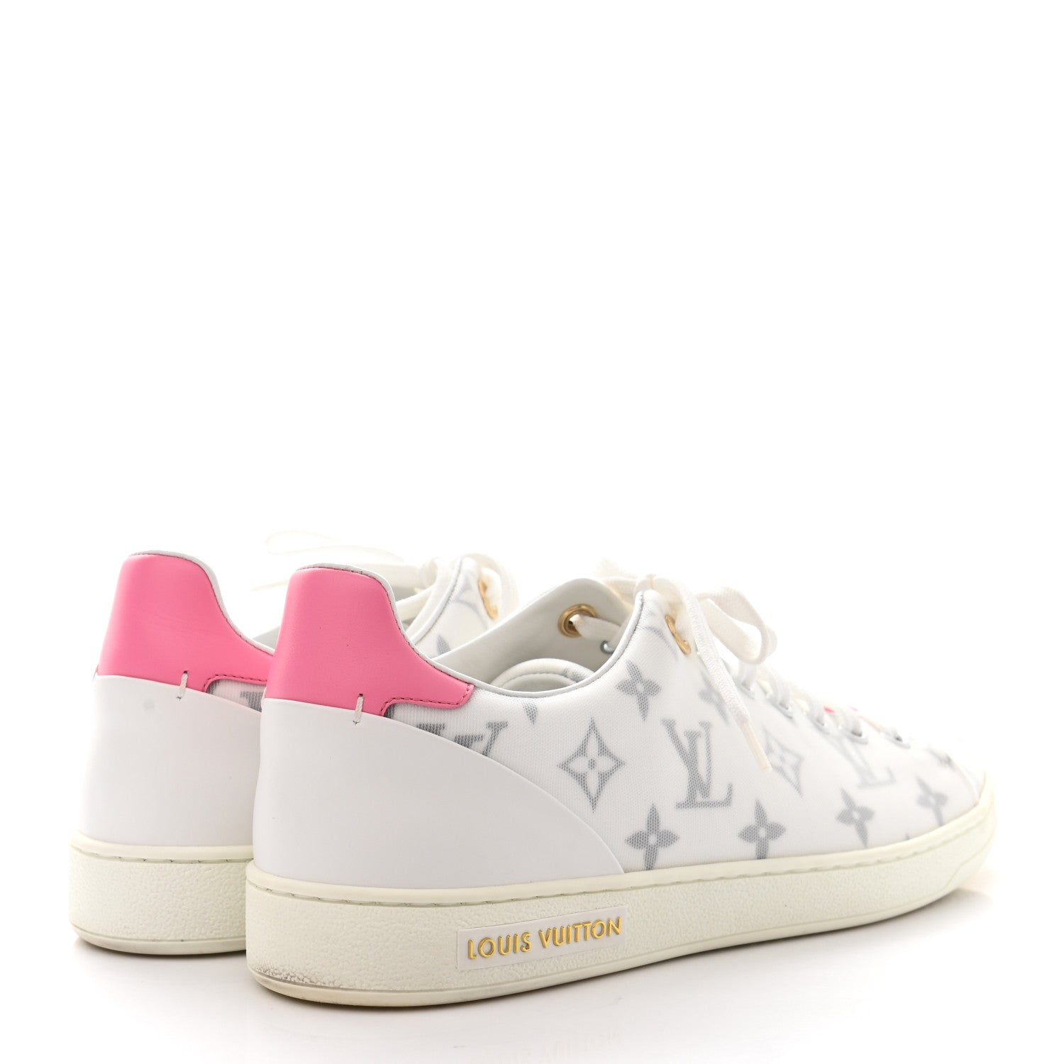 Louis Vuitton Technical Fabric Calfskin Monogram Frontrow Sneakers 39.5 Pink 4 of 9