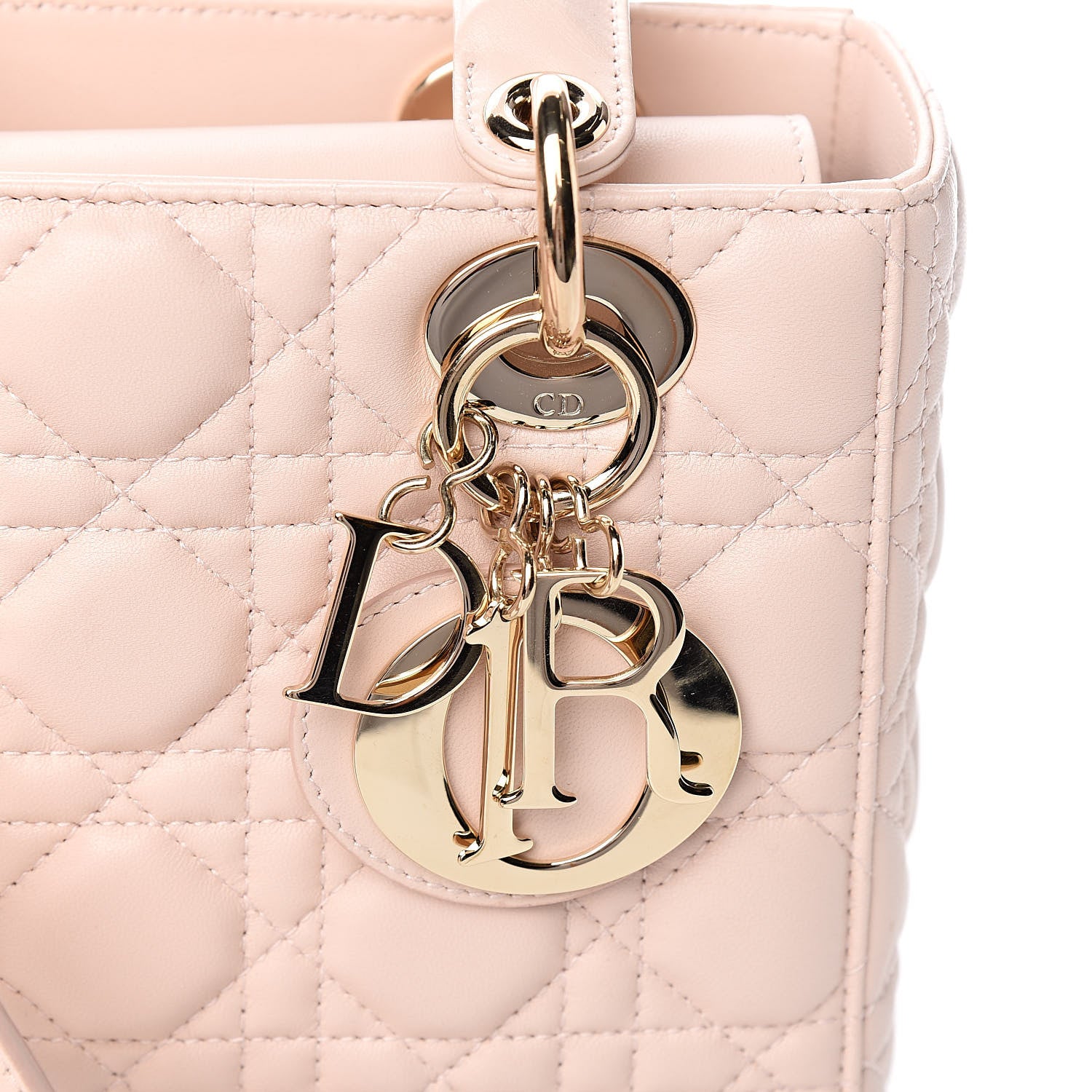 Christian Dior Lambskin Cannage Small Lucky Badges My Lady Dior Pink 11 of 12