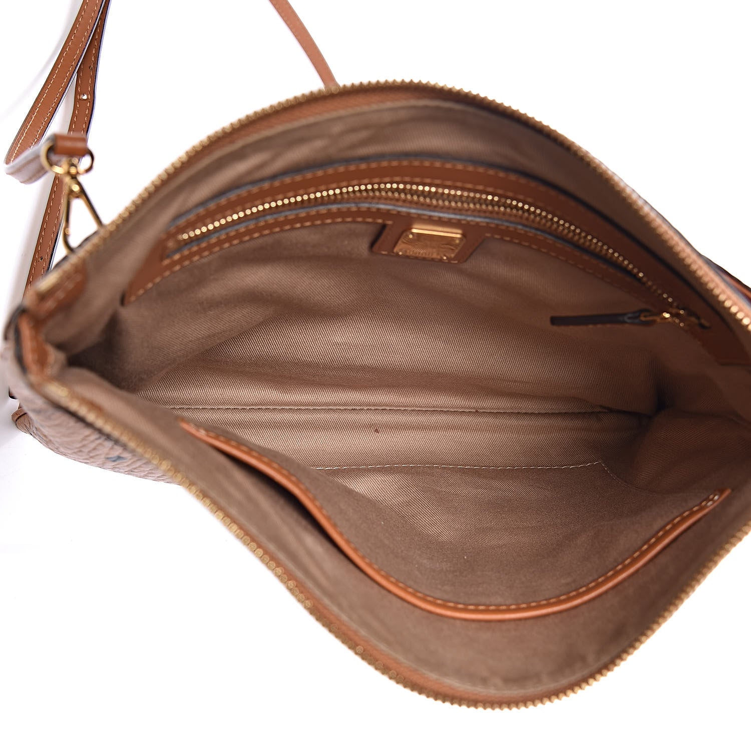 MCM Visetos Medium Crossbody Pouch Cognac 5 of 11