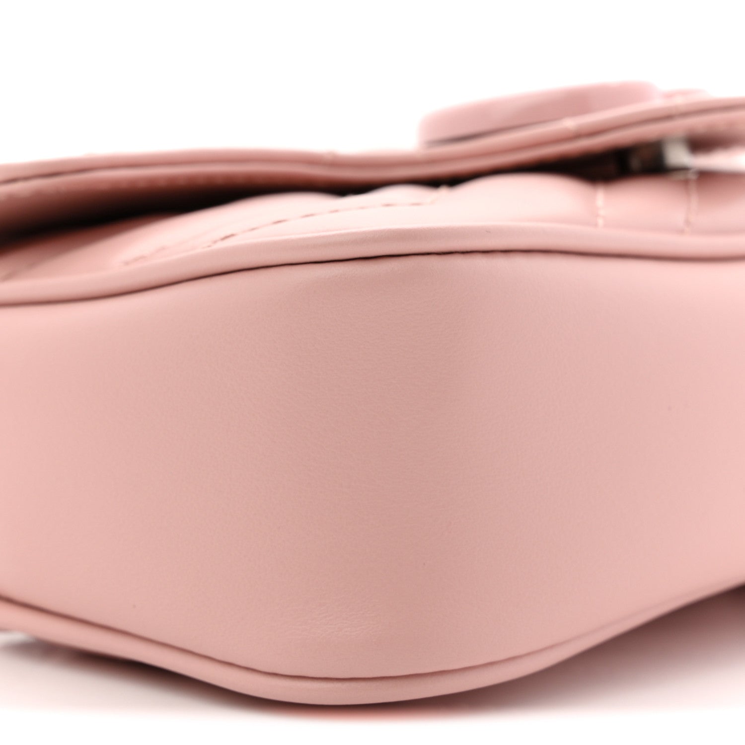 Gucci Calfskin Matelasse Monochrome GG Marmont Chain Belt Bag Perfect Pink 9 of 11