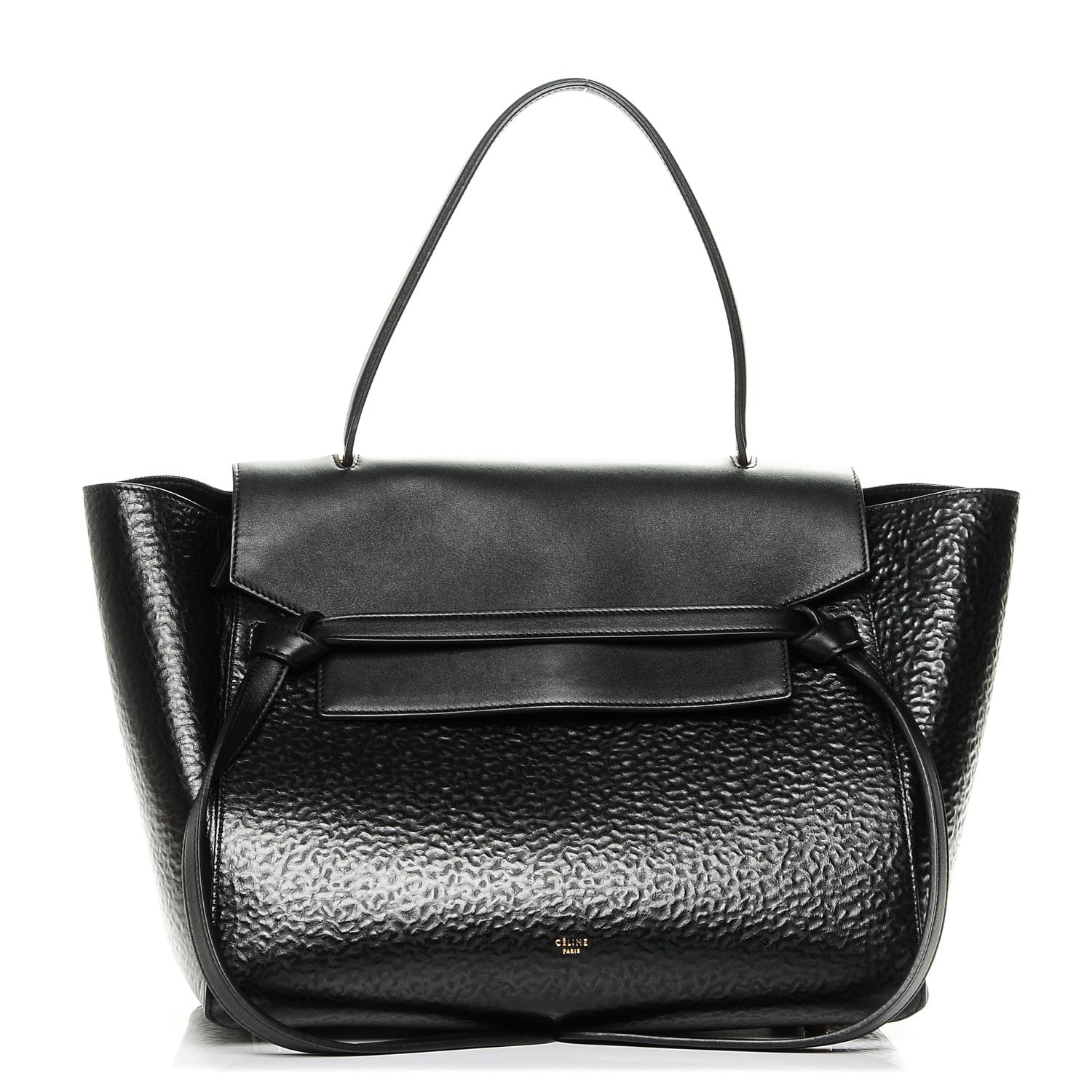 Celine Calfskin Astrakhan Embossed Small Belt Bag Black 1 of 7