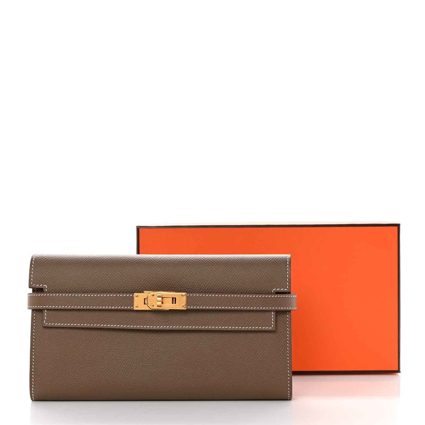 Epsom Kelly Longue Wallet Etoupe