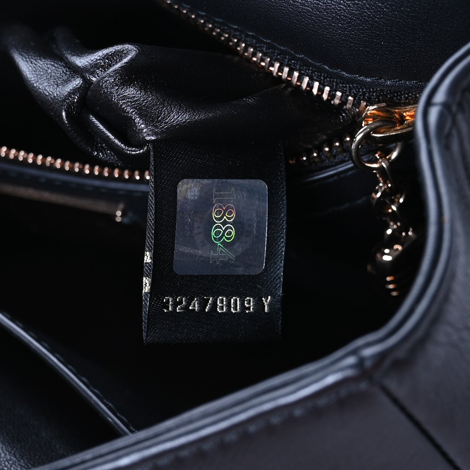 Bulgari Calfskin Matelasse Small Serpenti Cabochon Shoulder Bag Black 7 of 10