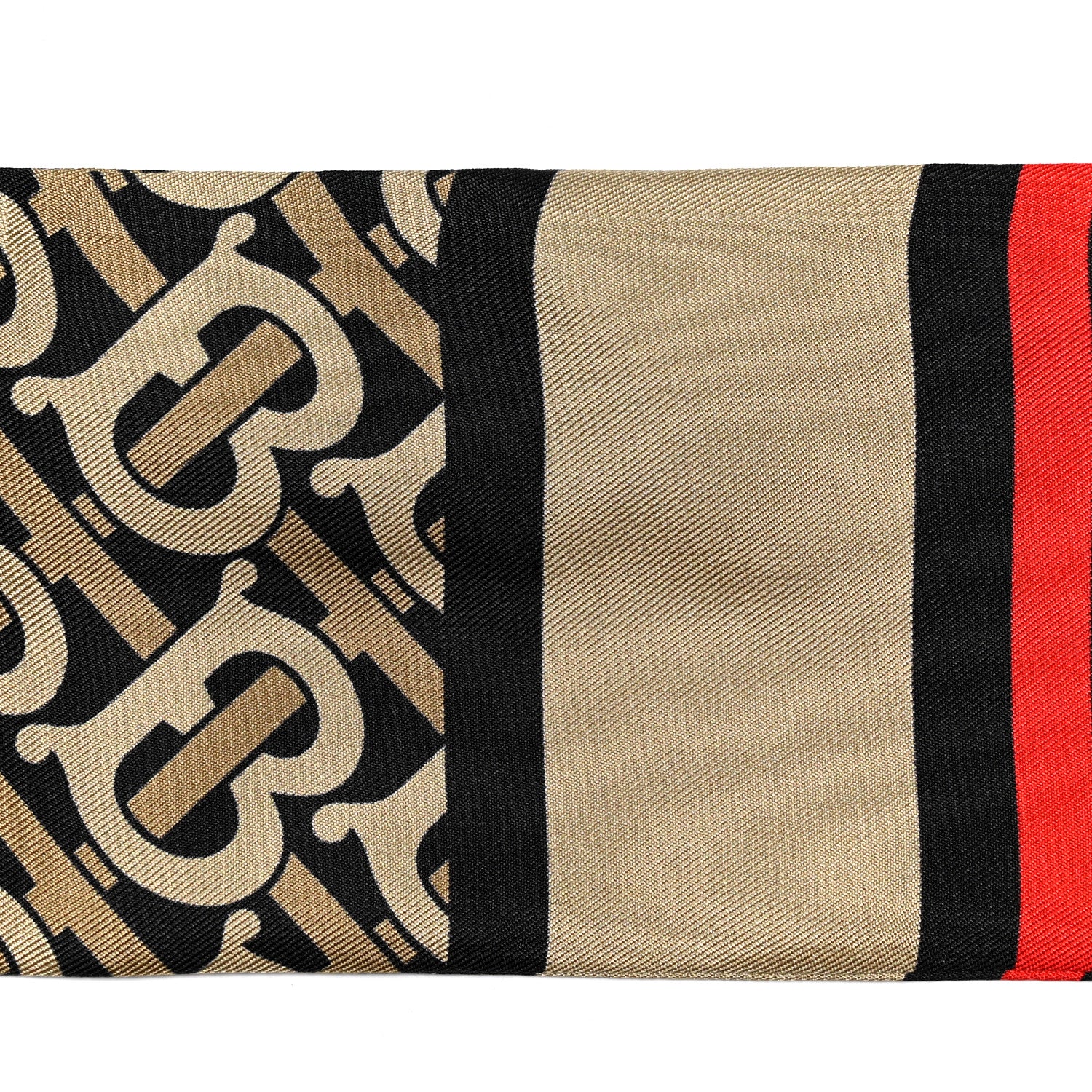 Burberry Silk Montage Print Skinny Scarf Archive Beige 3 of 3