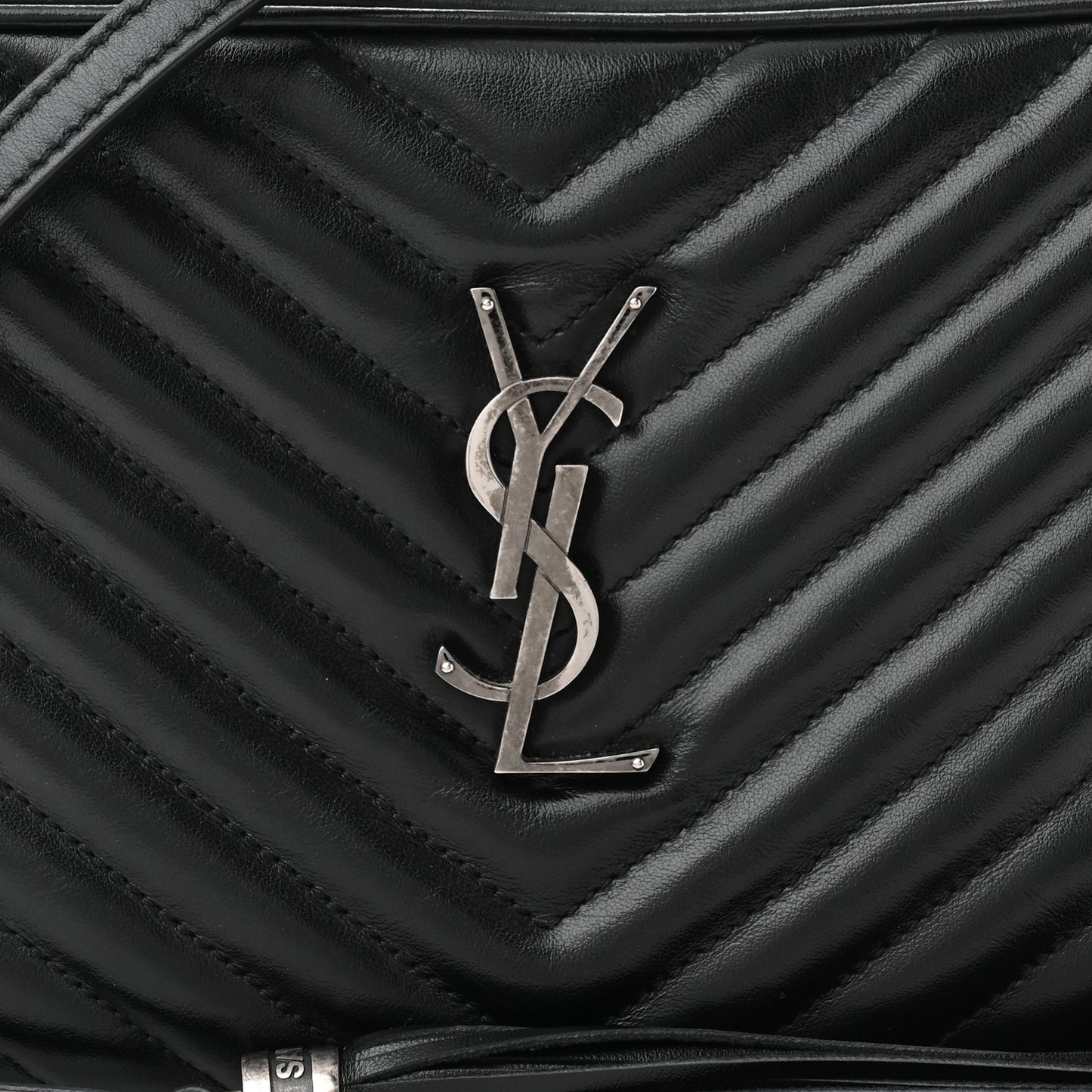 Calfskin Matelasse Monogram Lou Camera Bag Black