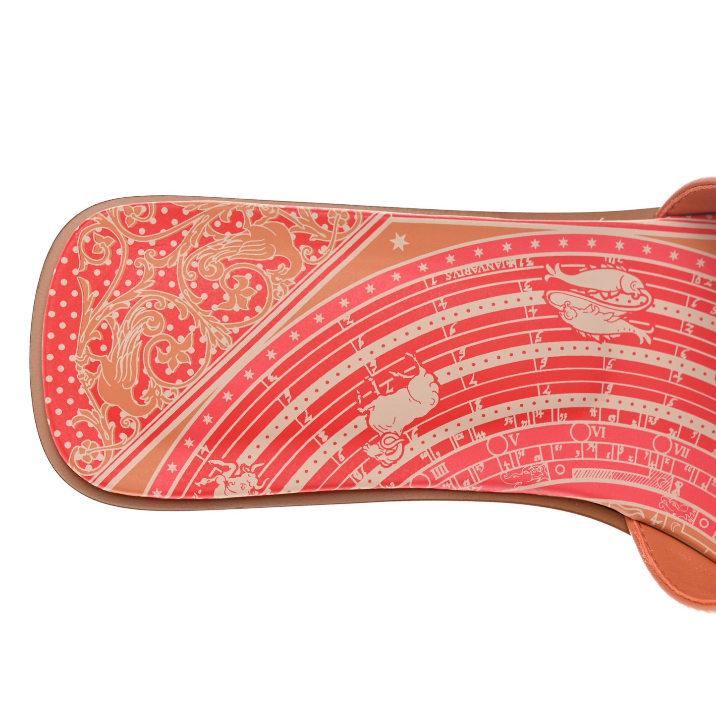 Calfskin Oran Sandals 36 Orange Terracotta