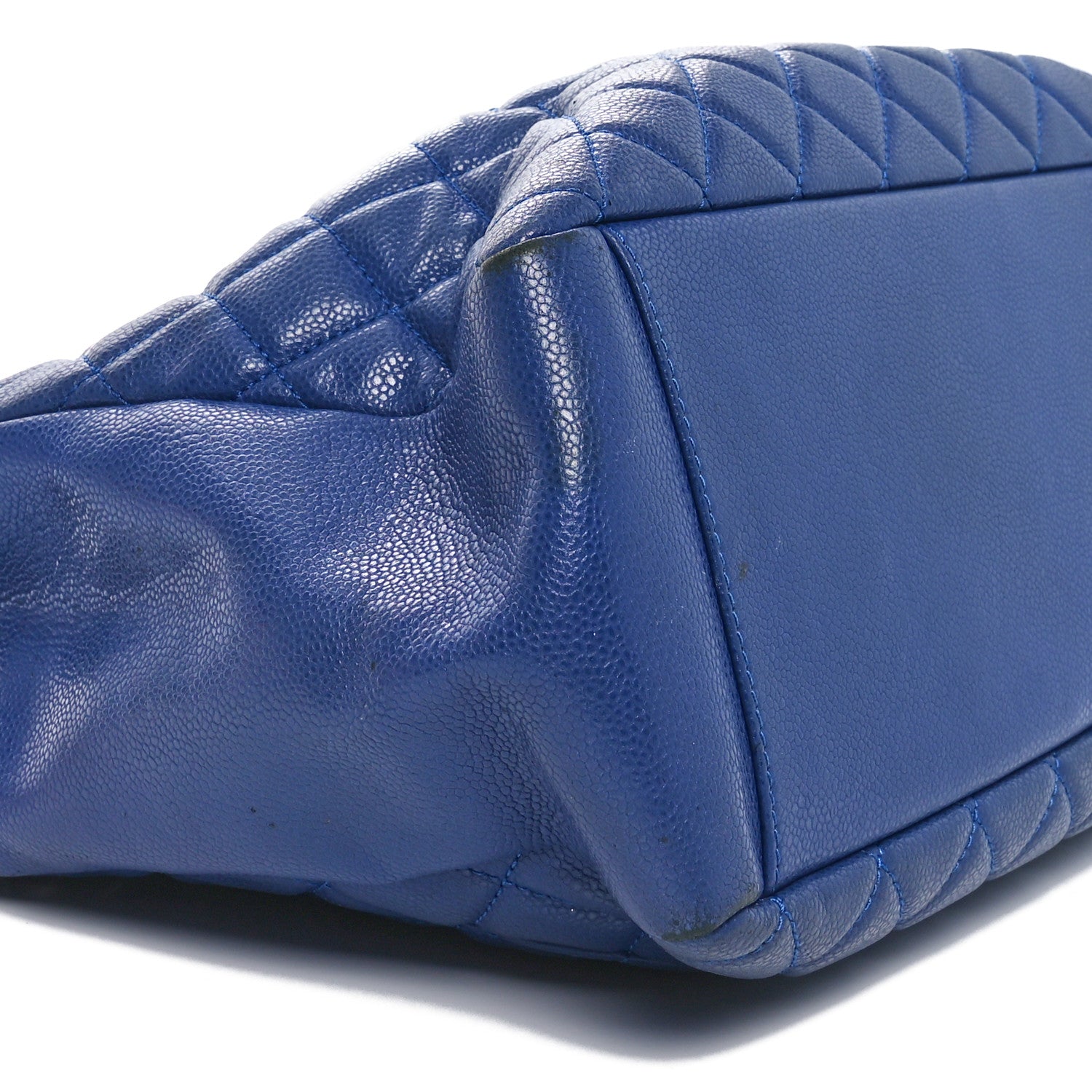Chanel Caviar Quilted Grand Shopping Tote GST Blue 9 of 11