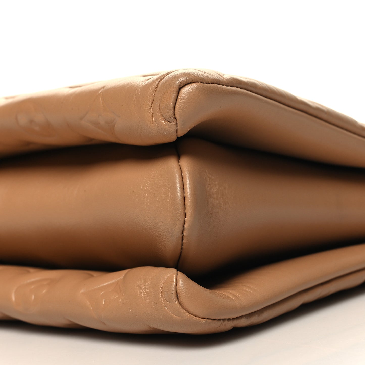 Lambskin Embossed Monogram Coussin PM Camel