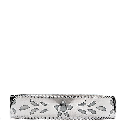Gucci 18K White Gold Enamel 4mm Icon Blooms Ring 52 6 2 of 4