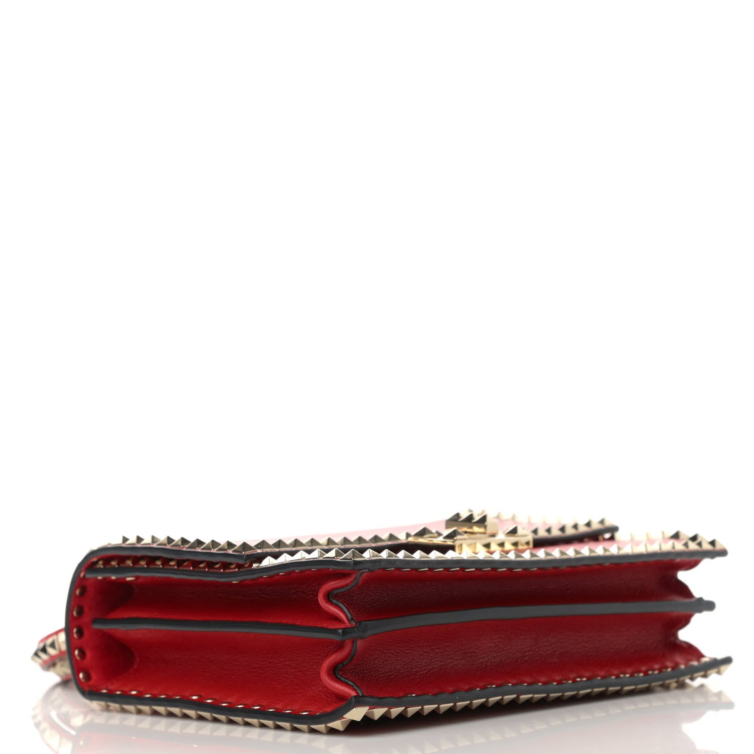 Valentino Garavani Buffalo Rockstud No Limit Top Handle Bag Red 4 of 12