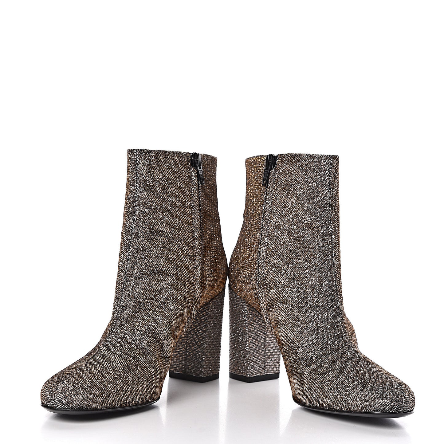 Glitter Babies Zip Boots 36.5 Black Gold