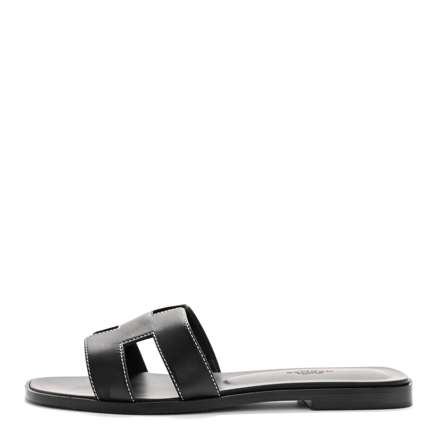 Box Calfskin Oran Sandals 37.5 Black