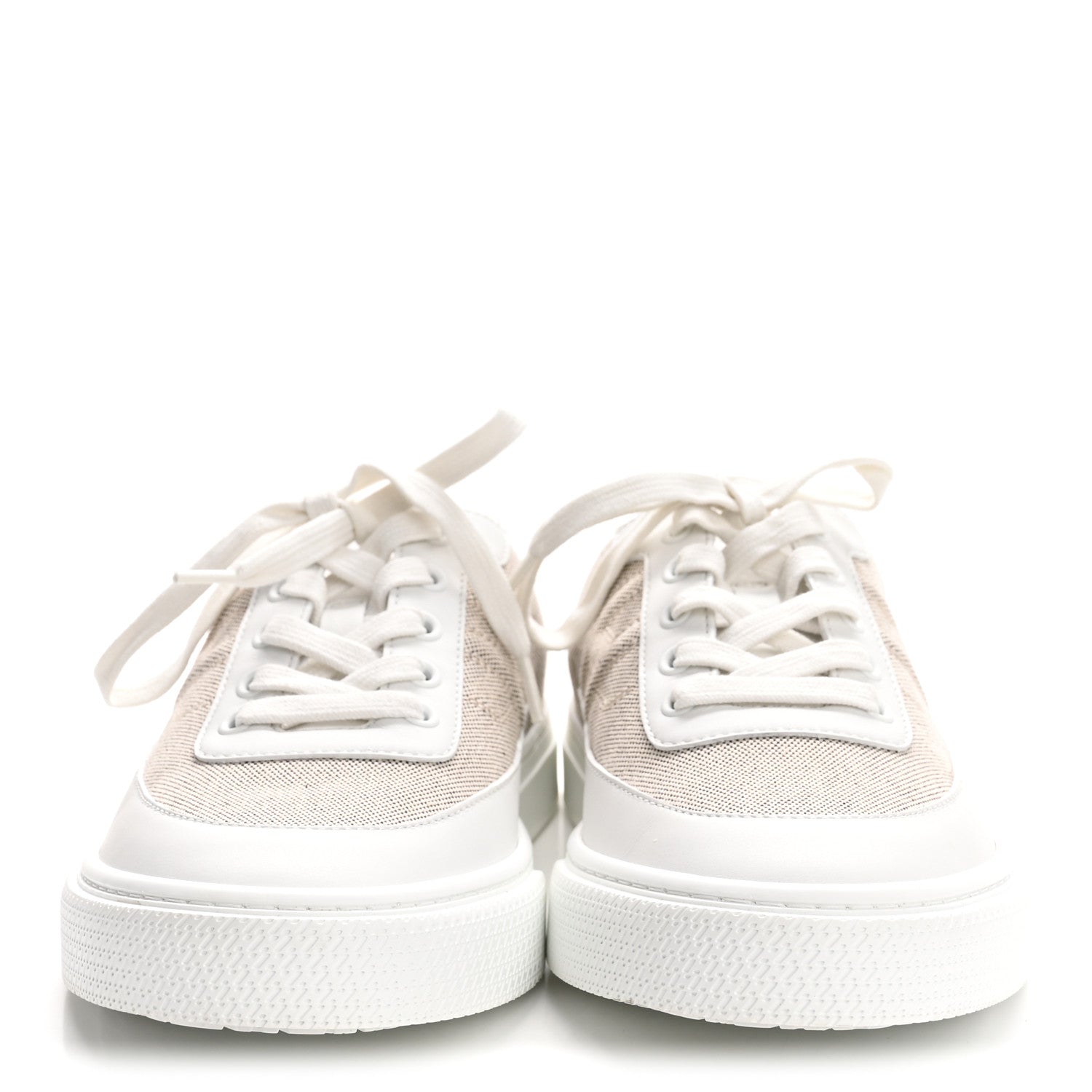 Hermes Calfskin H Canvas Keep Mule Sneakers 39 Prunoir White 3 of 12
