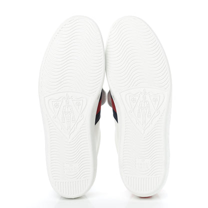Gucci Calfskin Ayers Web Tiger Embroidered Mens Ace Sneakers 11.5 White 5 of 9