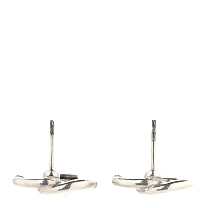 Chanel Twisted CC Small Earrings Silver 3 of 4