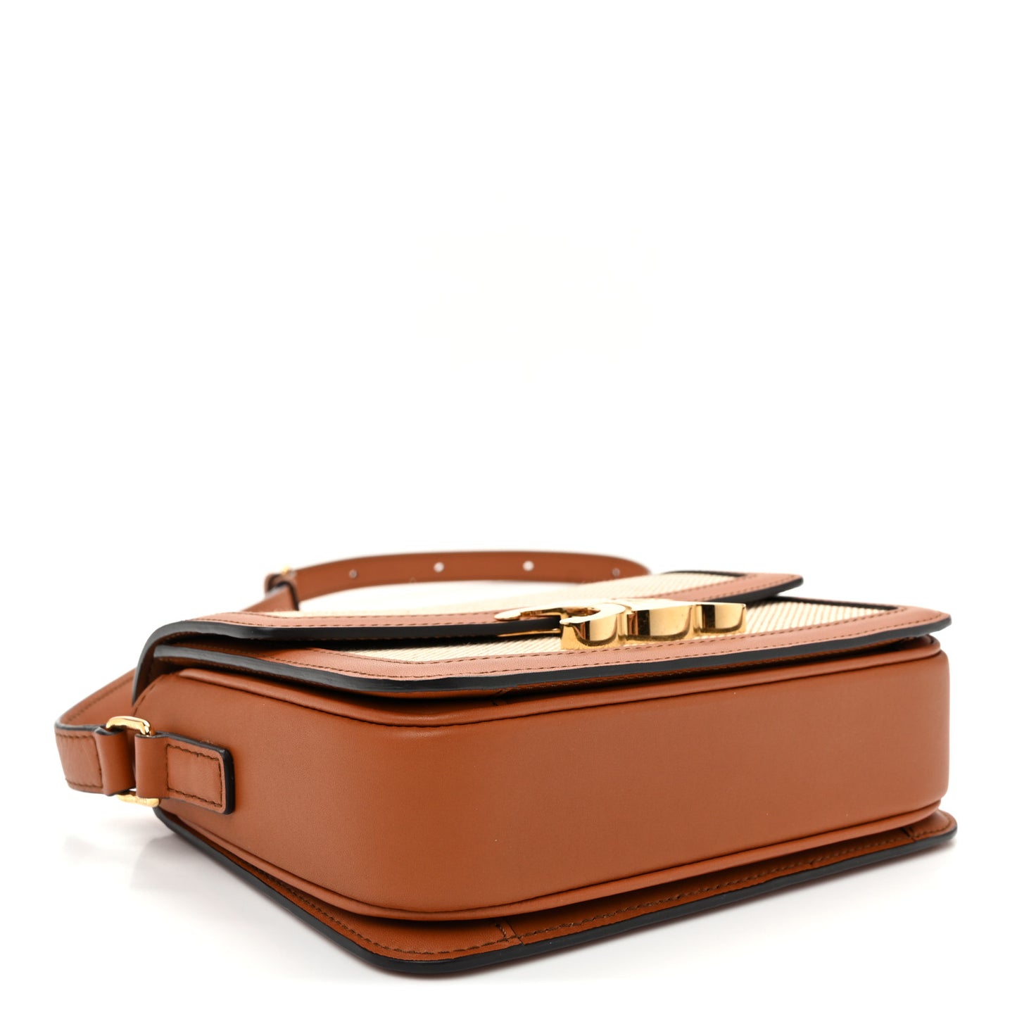 Textile Natural Calfskin Teen Triomphe White Tan