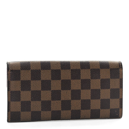 Louis Vuitton Damier Ebene Emilie Wallet Red 3 of 8