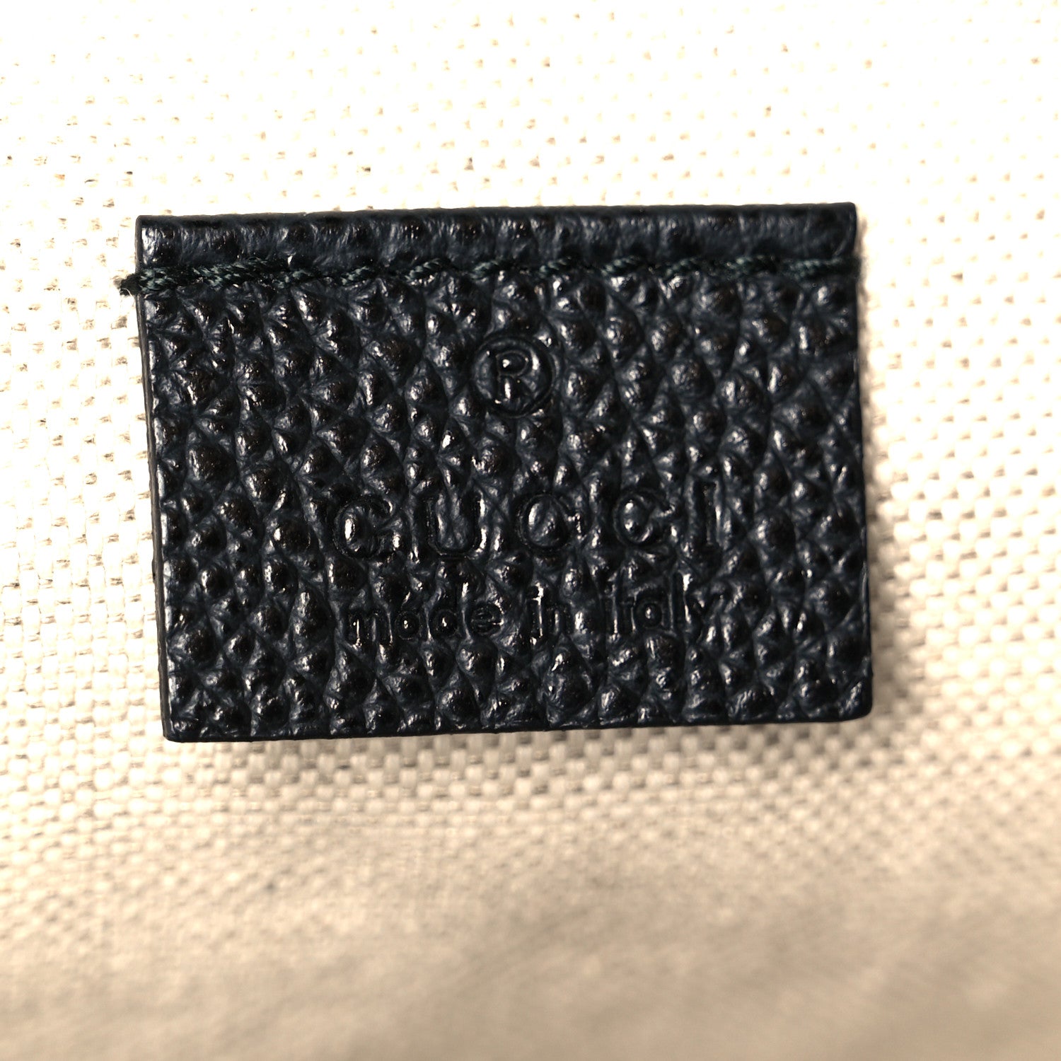 Gucci Pebbled Calfskin Logo Wristlet Black 6 of 10