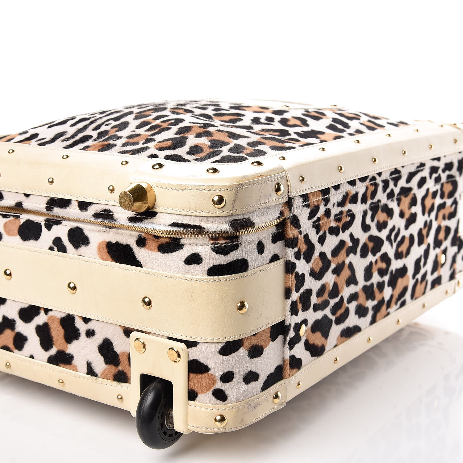 Valentino Garavani Calf Hair Leopard Print Rolling Luggage 6 of 34