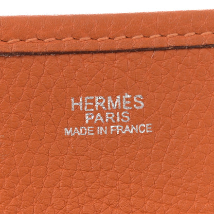 Hermes Taurillon Clemence Evelyne II PM Potiron 6 of 15
