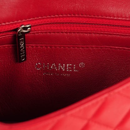 Chanel Lambskin Quilted Mini Rectangular Flap Red 7 of 8