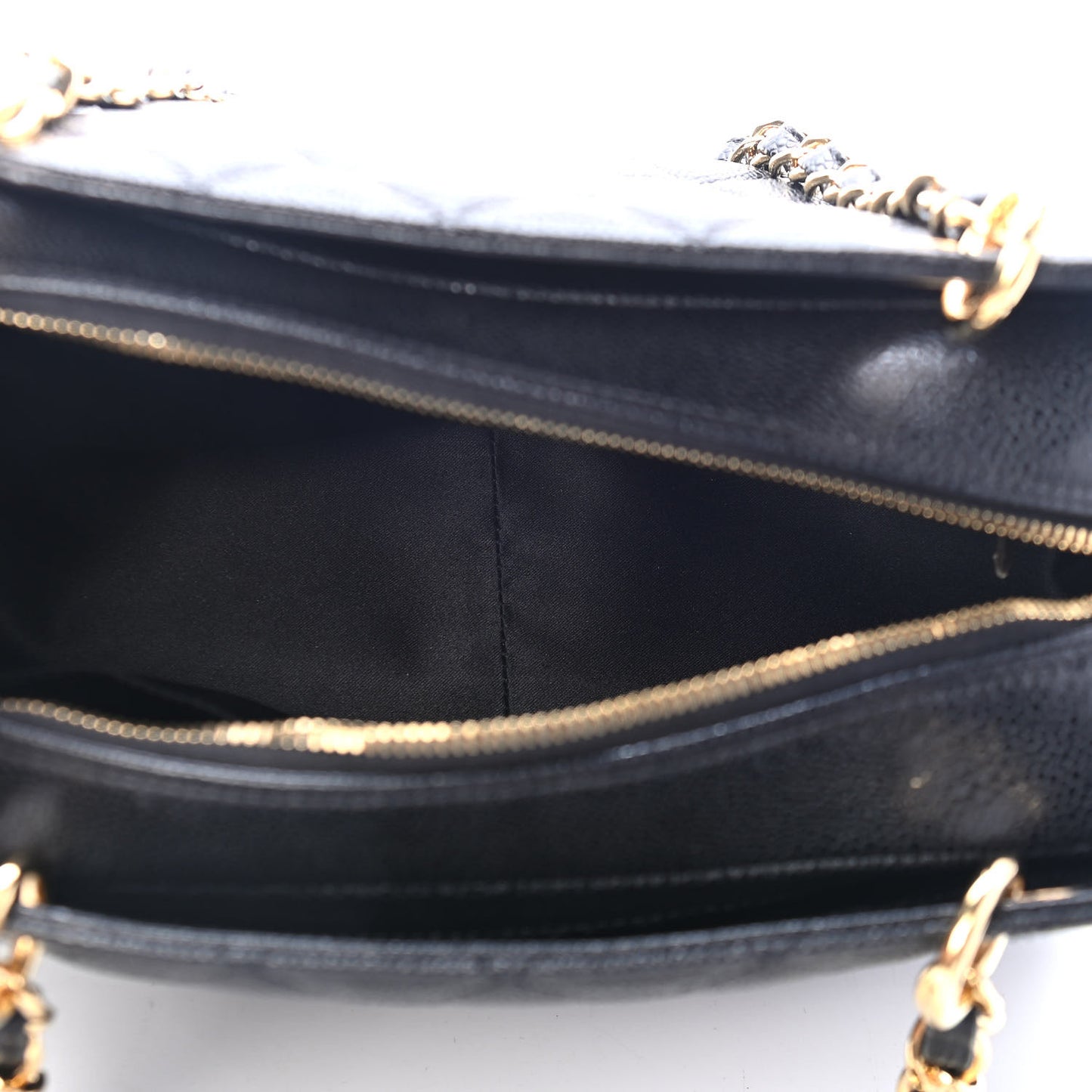 Caviar Quilted Petit Timeless Tote PTT Black
