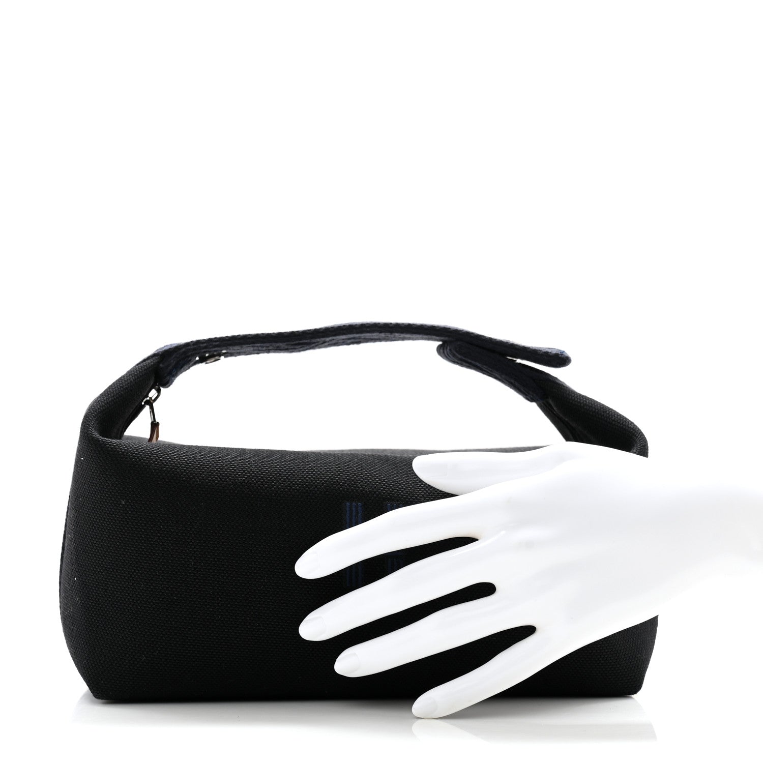 Hermes Canvas Small Bride-A-Brac Pouch Black Bleu Nuit 2 of 6