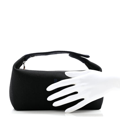 Hermes Canvas Small Bride-A-Brac Pouch Black Bleu Nuit 2 of 6