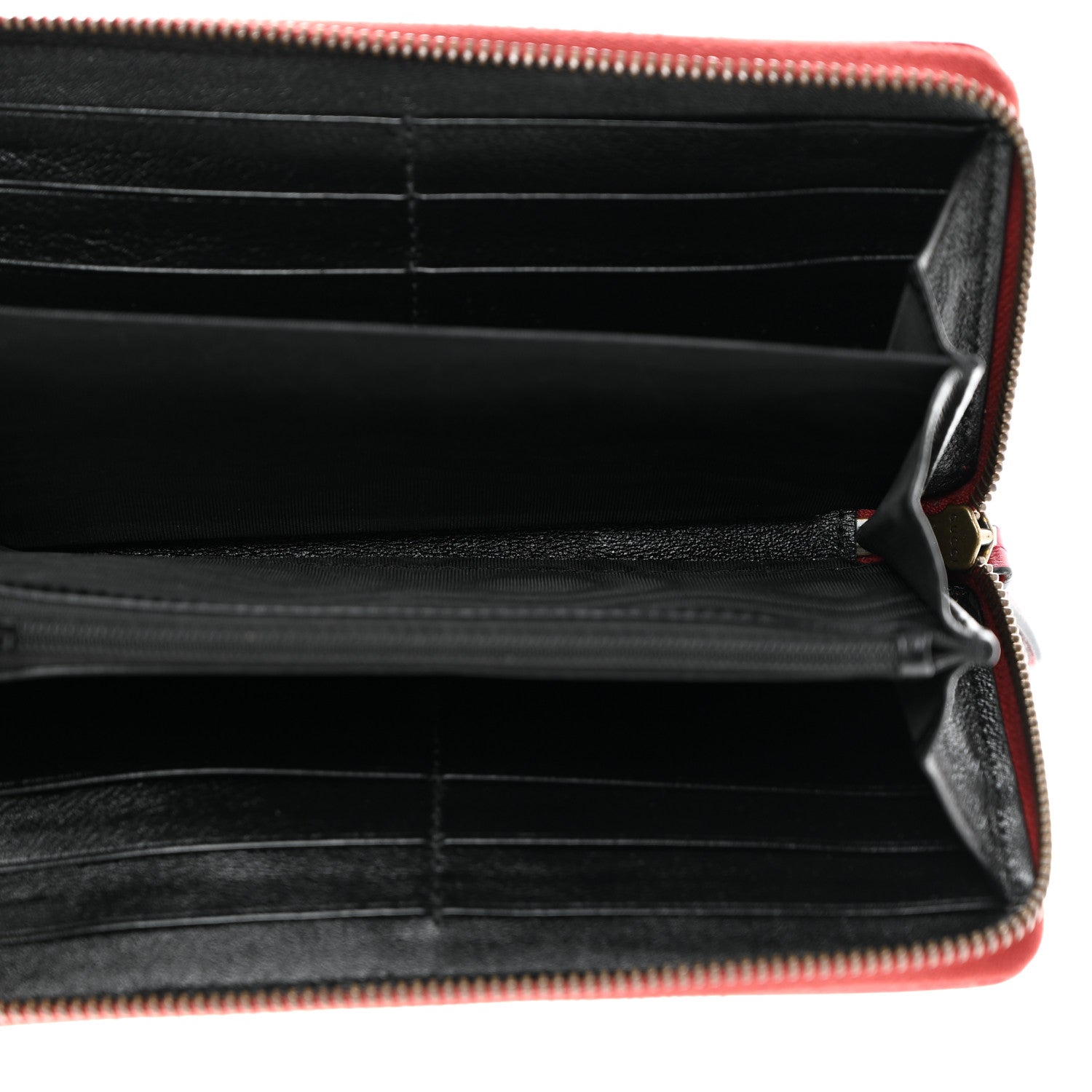 Gucci Azalea Calfskin Matelasse Diagonal Patchwork Torchon GG Marmont Zip Around Wallet Black Beige Romantic Cerise 5 of 8